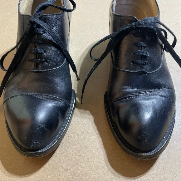 Varda Black Leather Heels - Picture 3 of 12